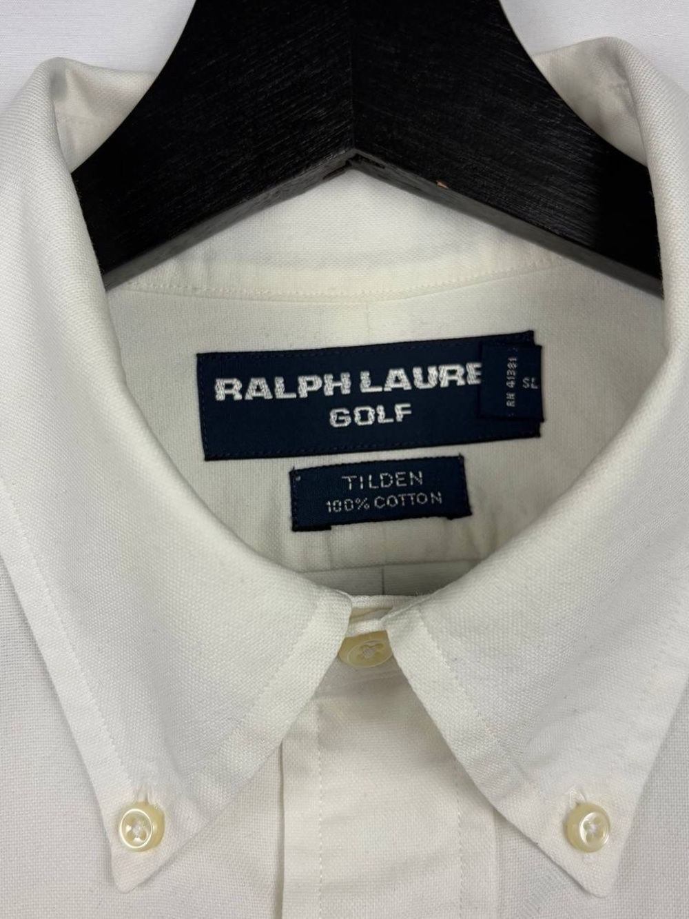 Ralph Lauren Golf White Cotton Button-Down Oxford Shirt with Crest Pocket - Picture 4 of 8